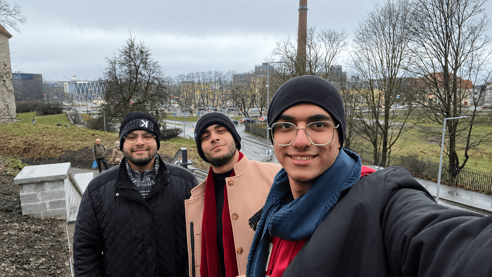 Omar with the founders — early days building Ziij